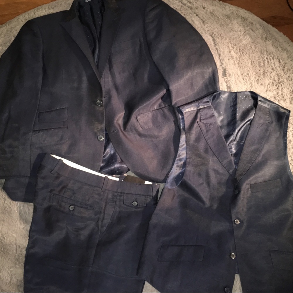 British 3-piece Navy Blue Suit by English Laundry